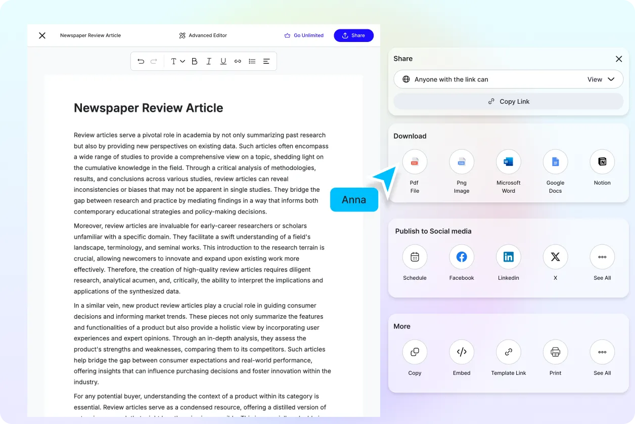 Free AI Review Article Generator, Free Review Article Maker Online